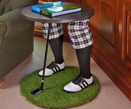Creepy Golfing Legs Side Table