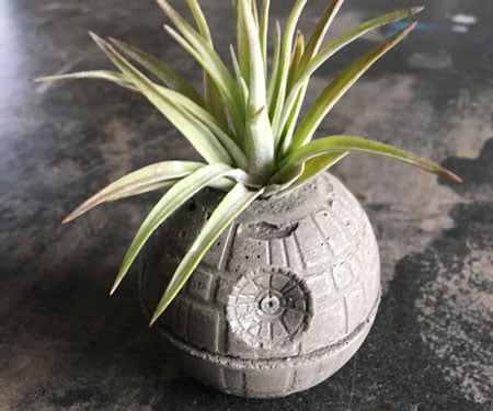 Death Star Concrete Planters